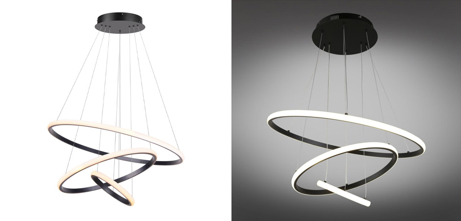 Люстра Ring Horizontal Trio black 60+40+20 Люстра Ring Horizontal Trio black 60+40+20 - Loft-Concept в Омске