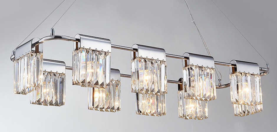 Люстра Crystal Pendants chrome 10 - Loft-Concept в Омске