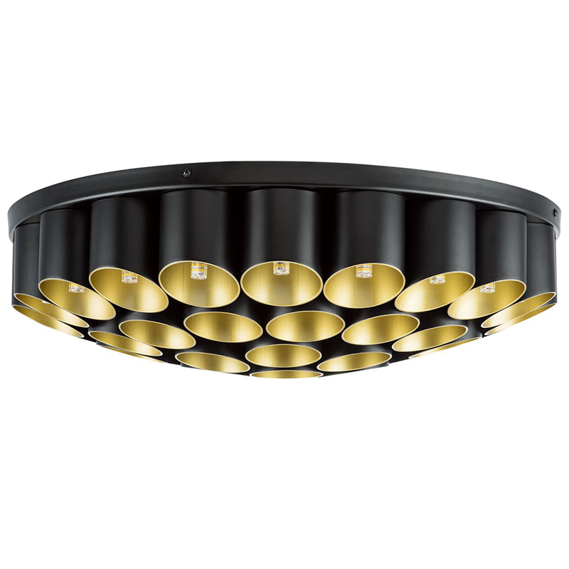 Потолочный светильник Garbi Black Pipe Organ Ceiling Lamp 40 Черный Золотой в Омске | Loft Concept 