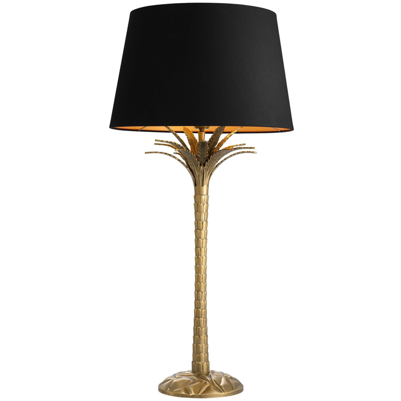 Настольная лампа Eichholtz Table Lamp Palm Harbor Латунь Черный в Омске | Loft Concept 