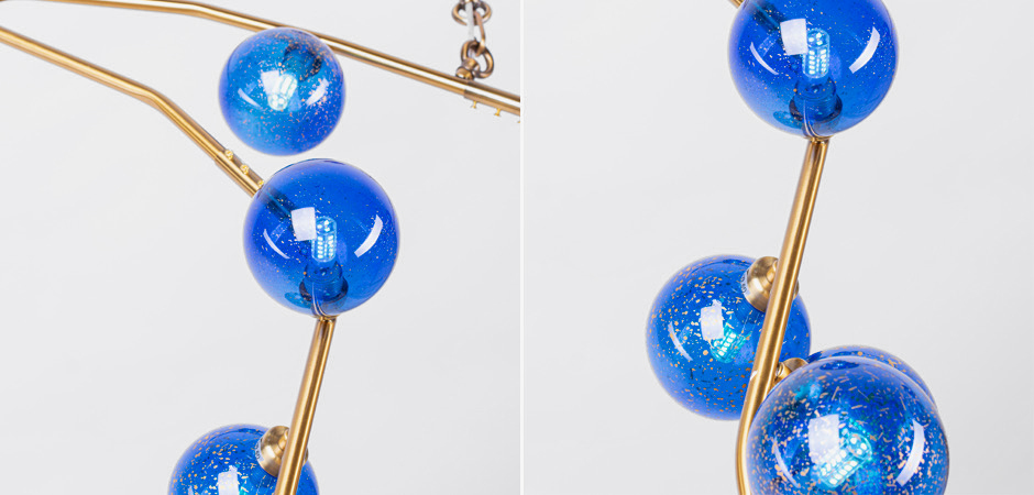 Люстра 8-GLOBE CHERRYBOMB CHANDELIER blue Люстра 8-GLOBE CHERRYBOMB CHANDELIER blue - Loft-Concept в Омске