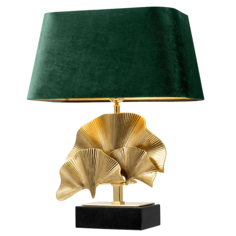 Настольная лампа Eichholtz Table Lamp Olivier green Латунь Черный Зеленый в Омске | Loft Concept 