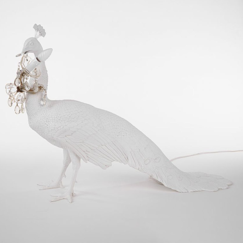 Настольная лампа Seletti Peacock Led Lamp Белый Настольная лампа Seletti Peacock Led Lamp Белый в Омске | Loft Concept