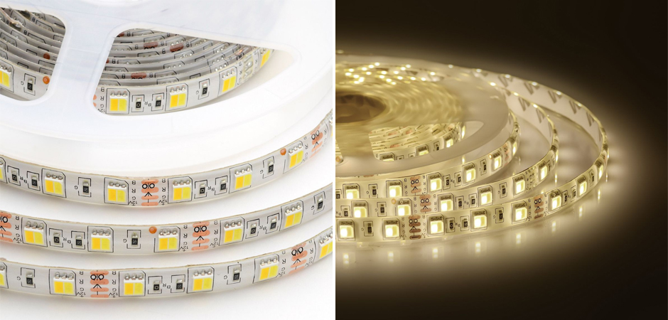 Светодиодная влагозащищенная лента 14,4W/m 60LED/m 5050SMD холодный белый/теплый белый 5M Светодиодная влагозащищенная лента 14,4W/m 60LED/m 5050SMD холодный белый/теплый белый 5M - Loft-Concept в Омске