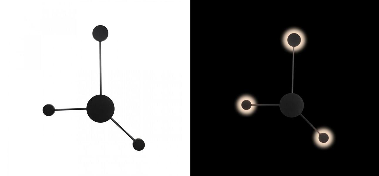 Бра Лофт Vibia Pin Wall Light 3 плафона Черный цвет - фото