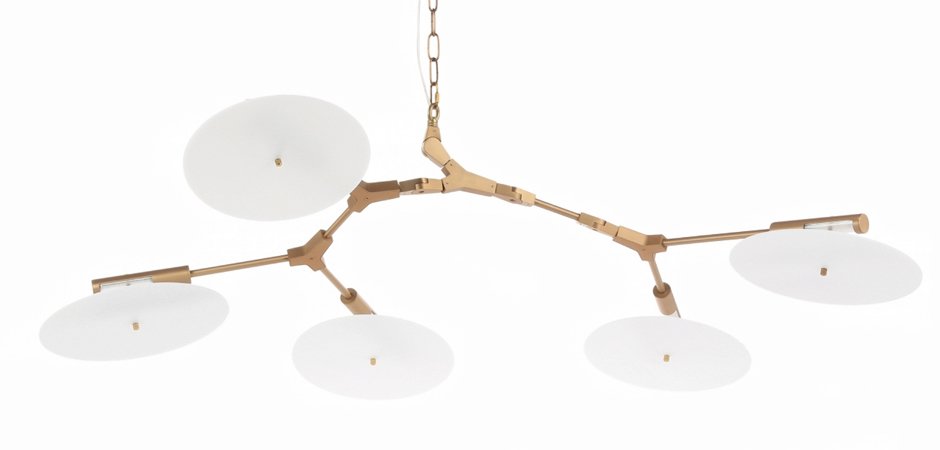 Люстра White Disc 5 ламп Люстра White Disc 5 ламп - Loft-Concept в Омске