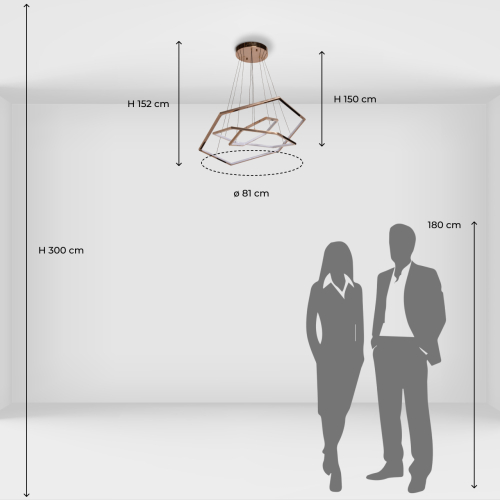Люстра с 3-мя подвесами в виде шестиугольников Hexagon Horizontal в Омске