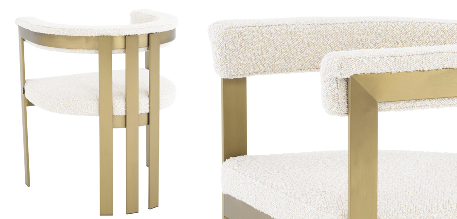 Стул Eichholtz Dining Chair Clubhouse boucle cream Стул Eichholtz Dining Chair Clubhouse boucle cream - Loft-Concept в Омске