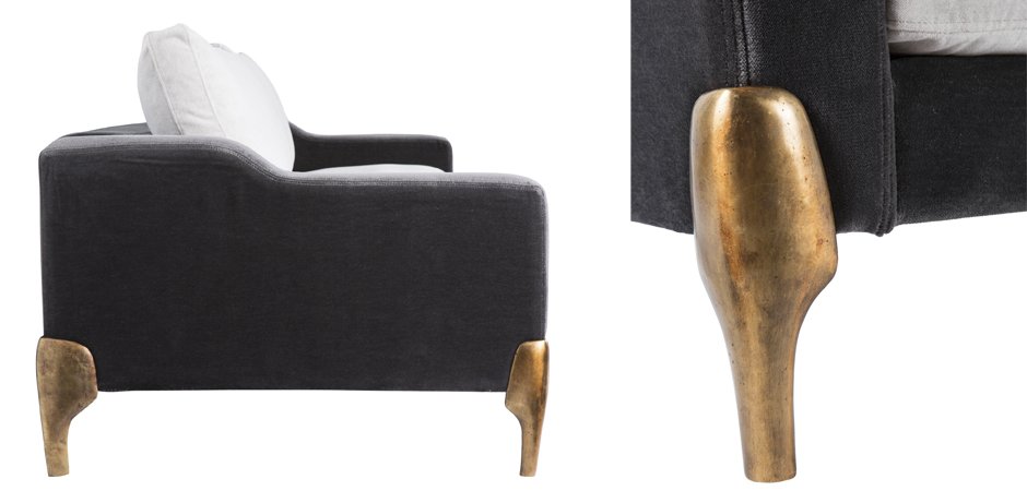 Диван Brass Legs Shovels Диван Brass Legs Shovels - Loft-Concept в Омске