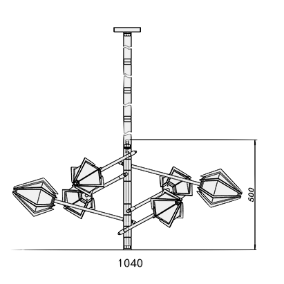 Люстра HARLOW Spoke Chandelier Gabriel Scott в Омске