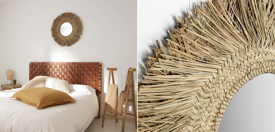 Зеркало сплетенное вручную Handmade Mirror Light Safari Зеркало сплетенное вручную Handmade Mirror Light Safari - Loft-Concept в Омске