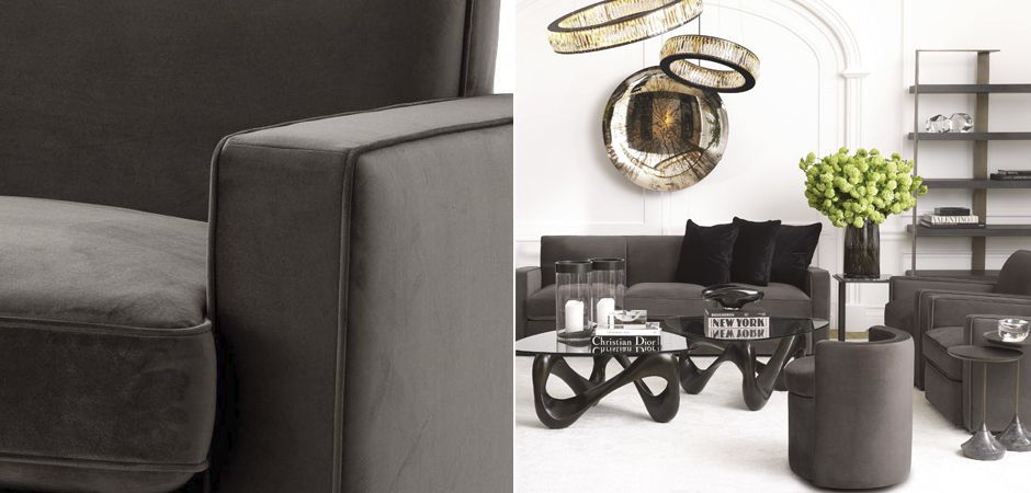 Диван Eichholtz Sofa Edmond grey Диван Eichholtz Sofa Edmond grey - Loft-Concept в Омске