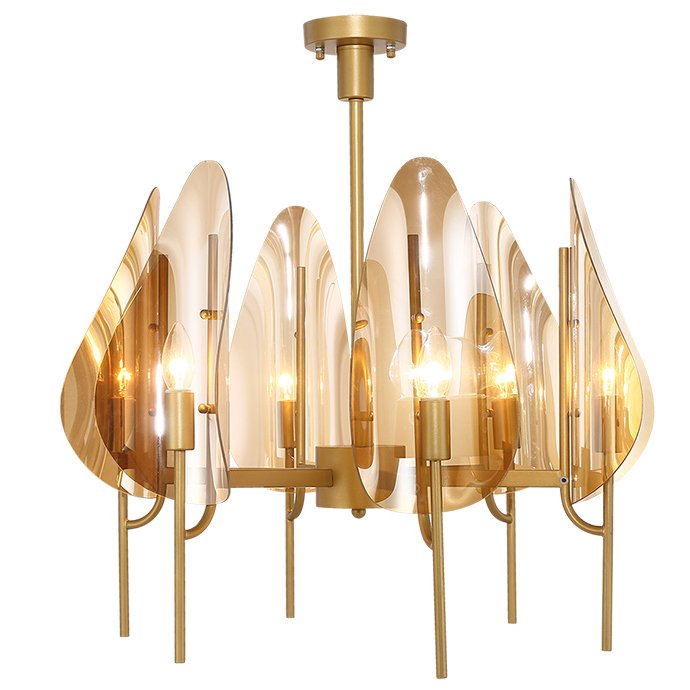 Люстра Chandelier Max Ingrand Fontana Arte Amber glass Золотой Янтарь (Amber) в Омске | Loft Concept 