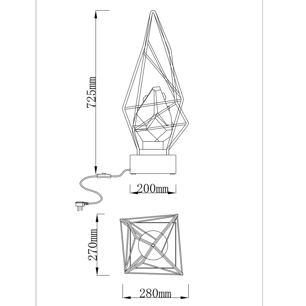 Настольная лампа с плафоном в виде камня Embodiment в Омске
