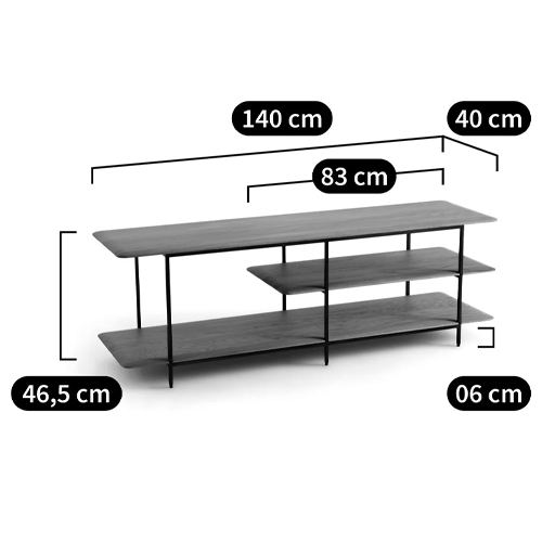 ТВ-тумба с полками из массива ореха Derick Wooden TV Stand в Омске