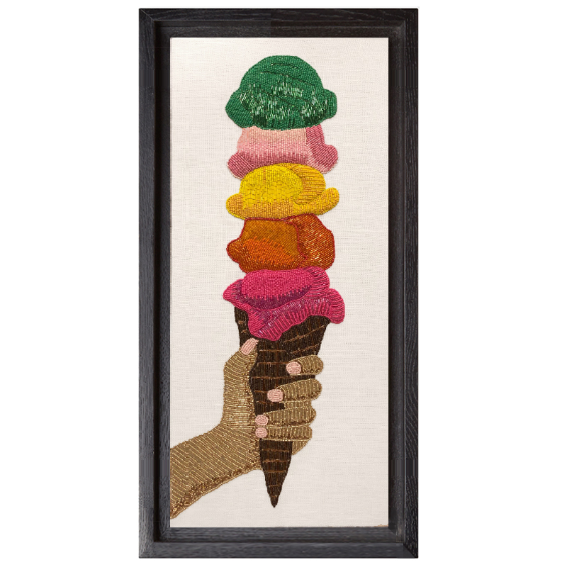 Панно Jonathan Adler ICE CREAM BEADED WALL ART Мульти в Омске | Loft Concept 