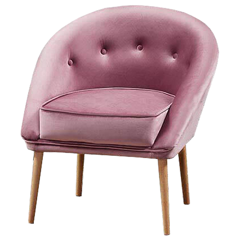 Кресло Gwyn Chair pink Розовый Древесина в Омске | Loft Concept 