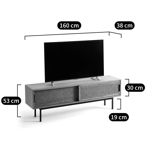 ТВ-тумба с плетеным декором Tate Wicker TV Stand в Омске