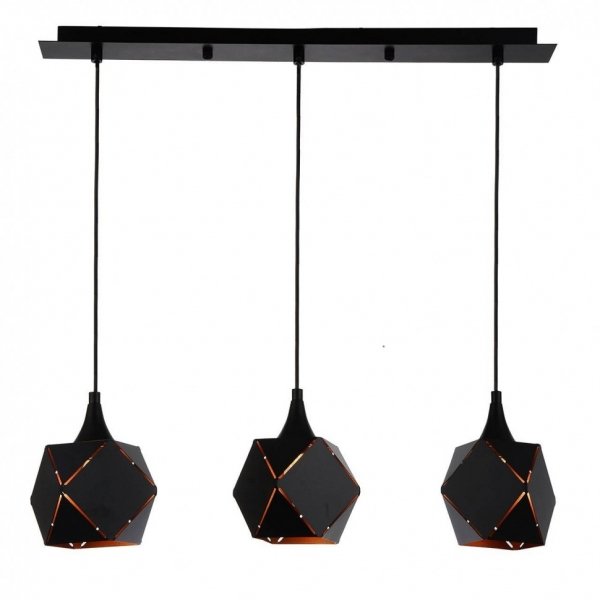 Подвесной светильник Volume Square Pendant 3 Черный в Омске | Loft Concept 