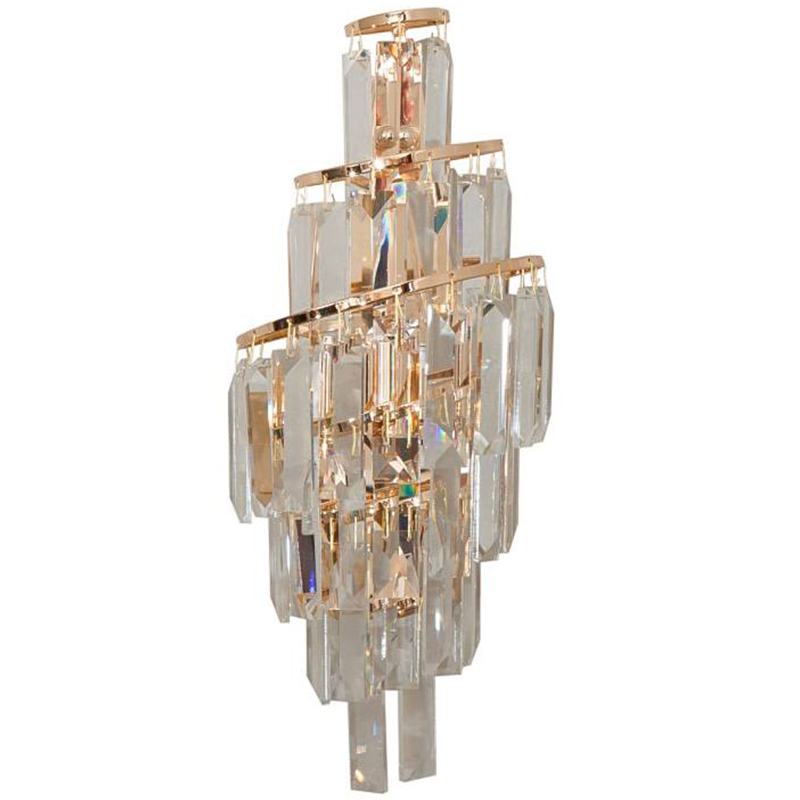 Бра Odeon Cascade Wall Lamp Gold 38 Прозрачное Стекло Золотой в Омске | Loft Concept 