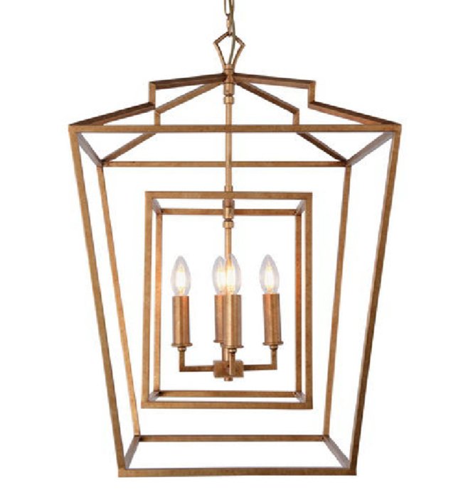 Подвесные светильники Darlana Lantern Chandelier Золотой в Омске | Loft Concept 