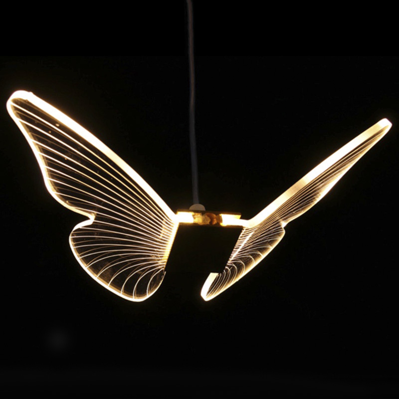 Butterfly Pendant Lamp D Глянцевое золото Прозрачный в Омске | Loft Concept 