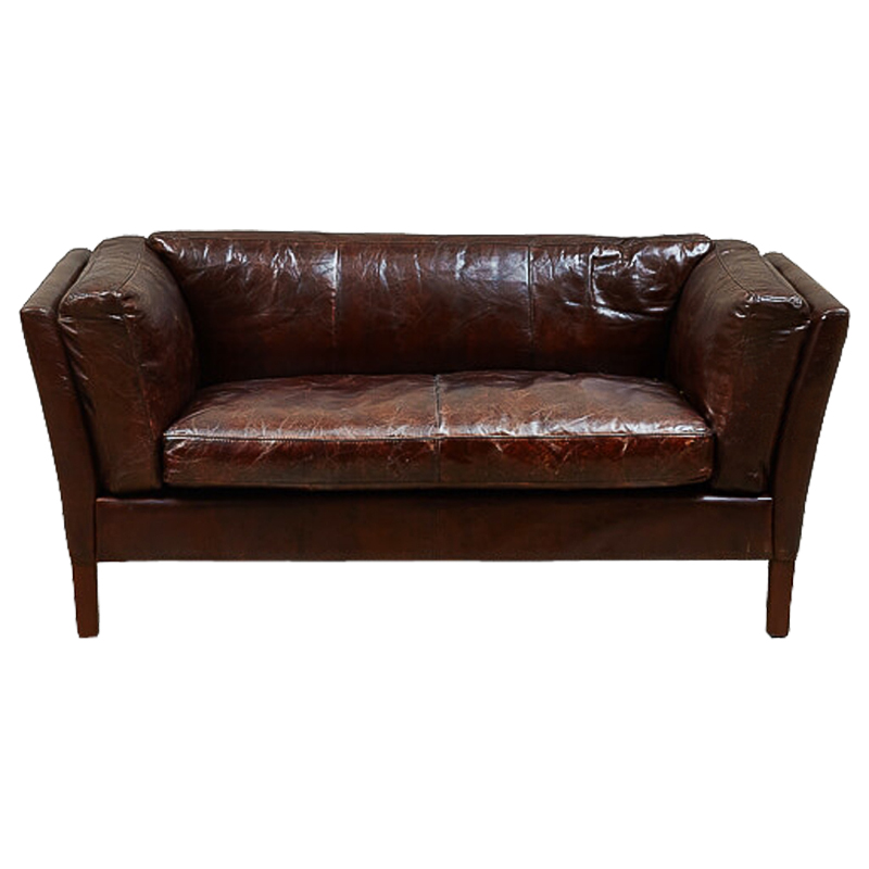 Диван RH SORENSEN Sofa Brown leather double Коричневый в Омске | Loft Concept 