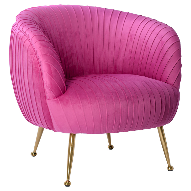 Кресло SOUFFLE CHAIR pink velor Розовый в Омске | Loft Concept 