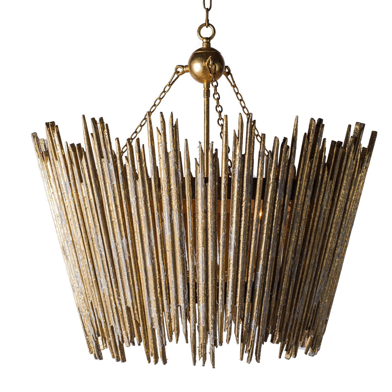 Люстра Ragna Golden Wooden Rods Chandelier Золотой в Омске | Loft Concept 