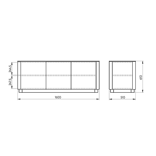 Тумба молочного цвета с 3-мя дверцами Tammi  в Омске