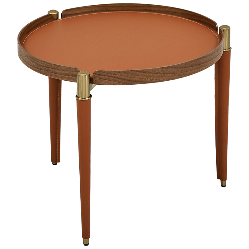 Кофейный стол Ferrey Round Table Side Оранжевый Золотой в Омске | Loft Concept 