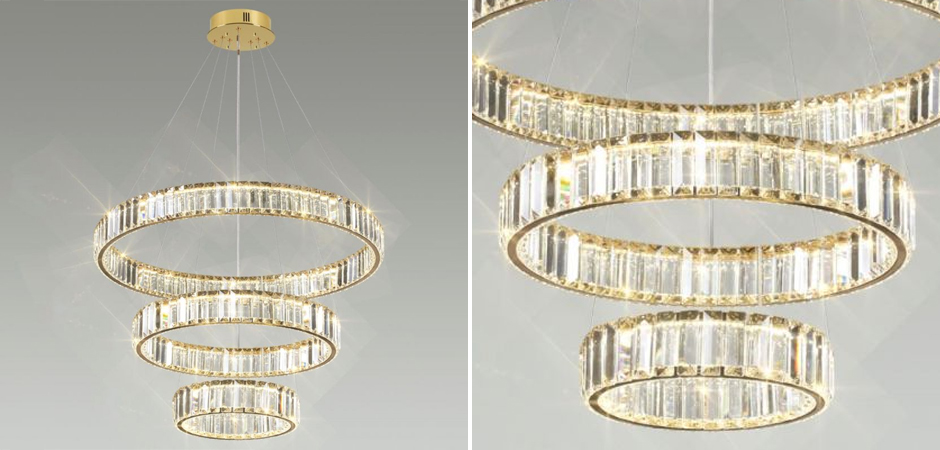 Люстра Хрустальная Ring Horizontal 3 кольца Люстра Хрустальная Ring Horizontal 3 кольца - Loft-Concept в Омске