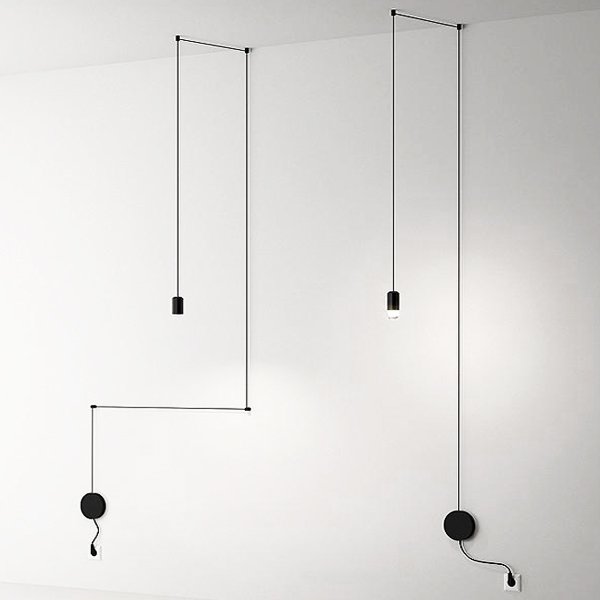 Vibia Wireflow Free-Form 0347 pendant lamp Черный в Омске | Loft Concept 