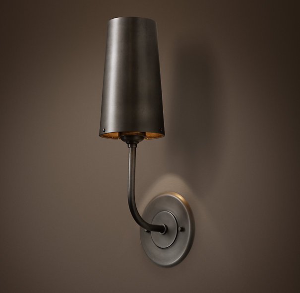 Бра RH Modern Taper Sconce with Metal Shade  в Омске | Loft Concept 