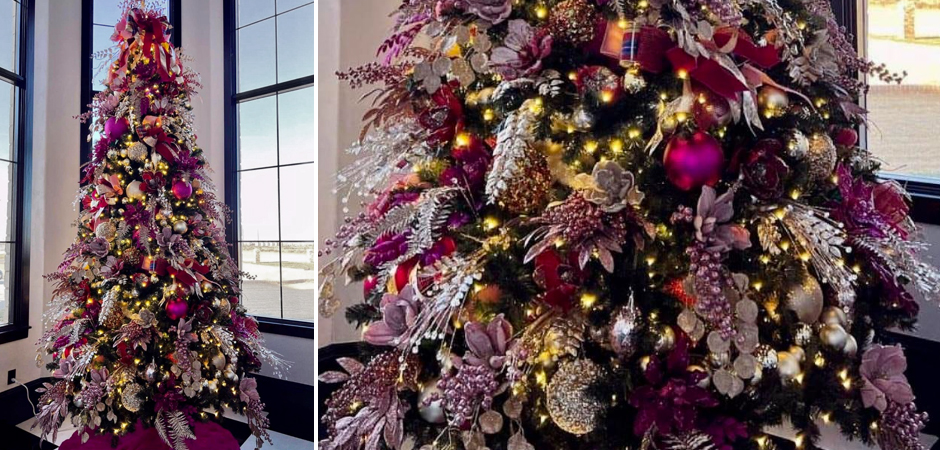 Дизайнерская Елка Премиум украшенная Лиловым Декором Christmas Tree Lilac Premium Дизайнерская Елка Премиум украшенная Лиловым Декором Christmas Tree Lilac Premium - Loft-Concept в Омске