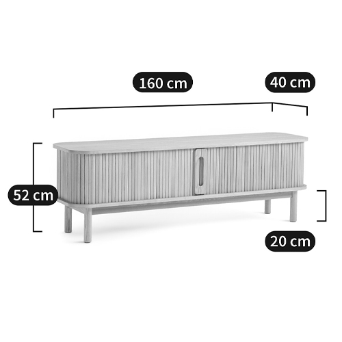 ТВ-тумба с двумя раздвижными дверцами Toinette Light TV Stand в Омске