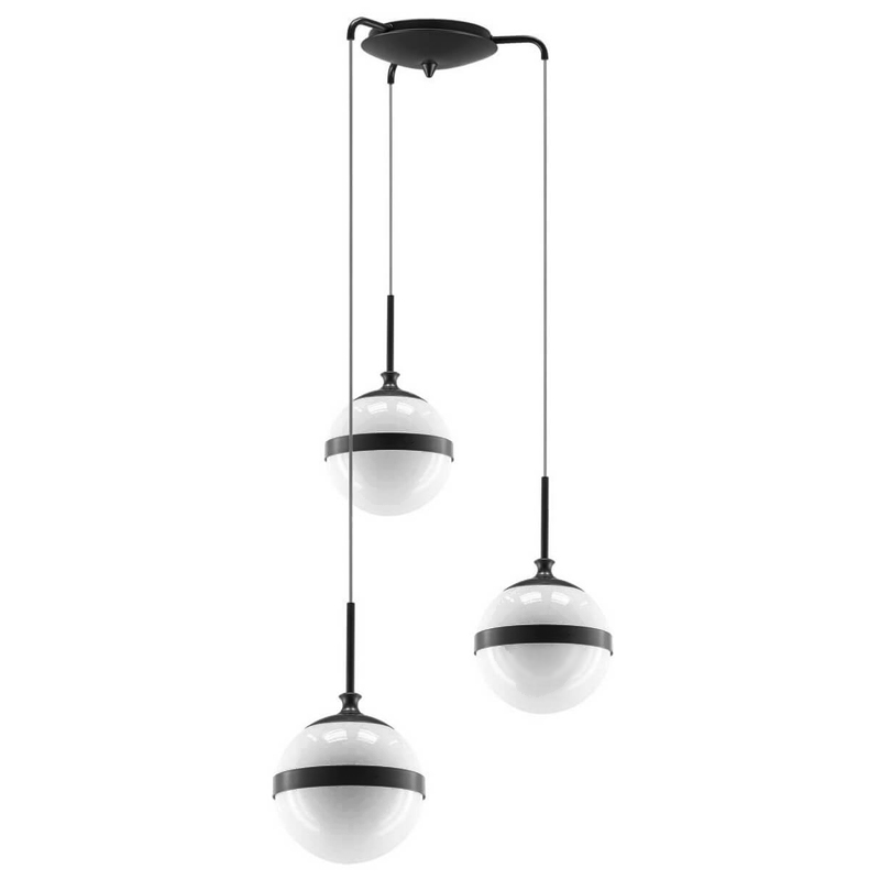 Подвесной светильник Peggy Single Pendant Light Темный хром Белый в Омске | Loft Concept 