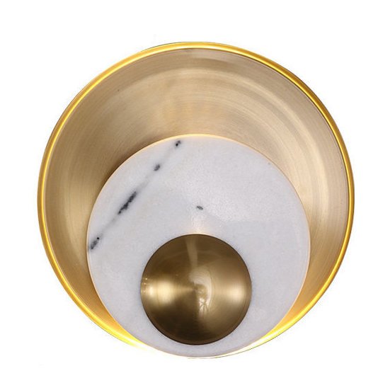 Бра Ginger & Jagger Pearl WALL LAMP round gold Латунь Белый в Омске | Loft Concept 