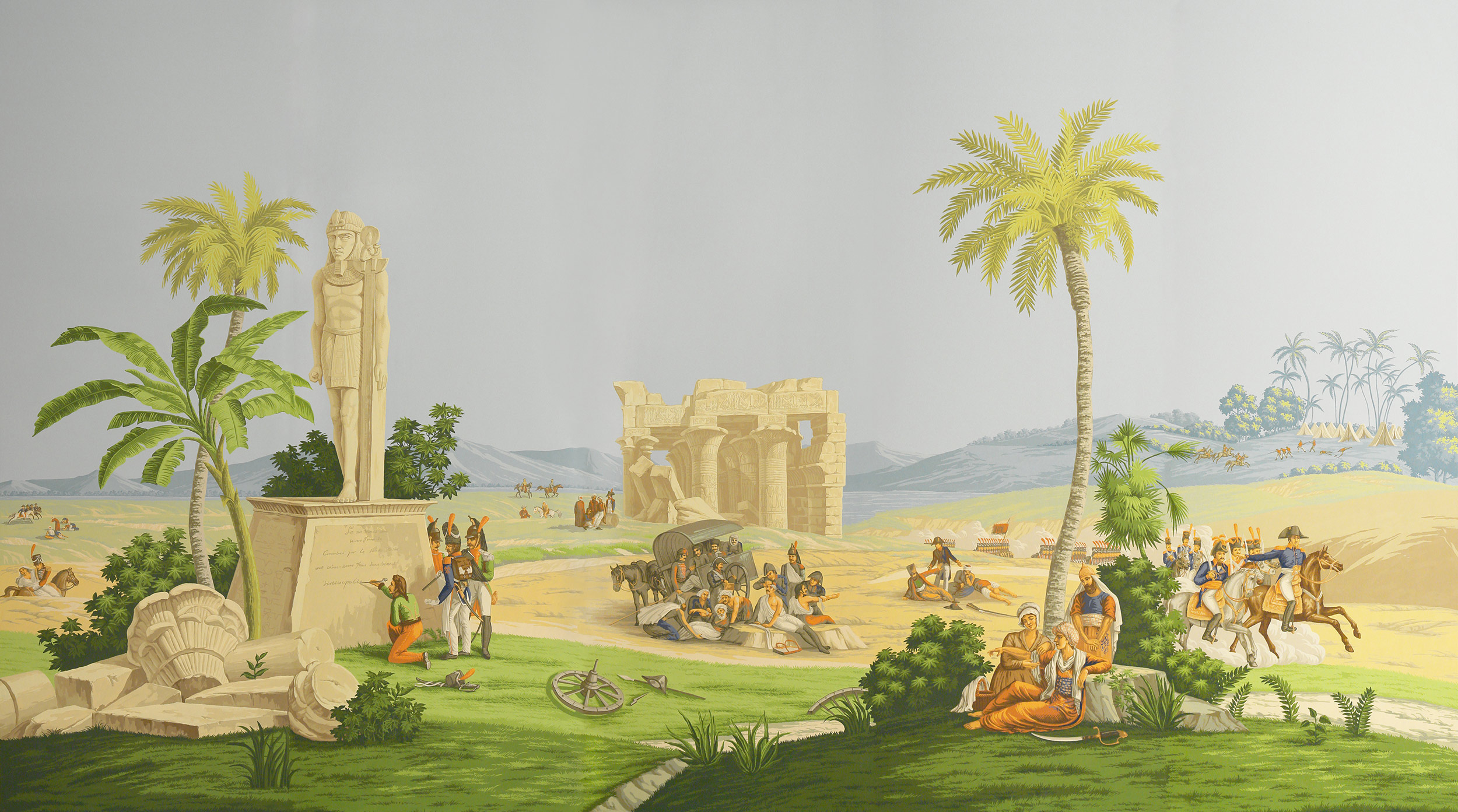 Обои ручная роспись Napoleon's Campaign in Egypt Velay on scenic paper Обои ручная роспись Napoleon's Campaign in Egypt Velay on scenic paper - постер Loft-Concept в Омске