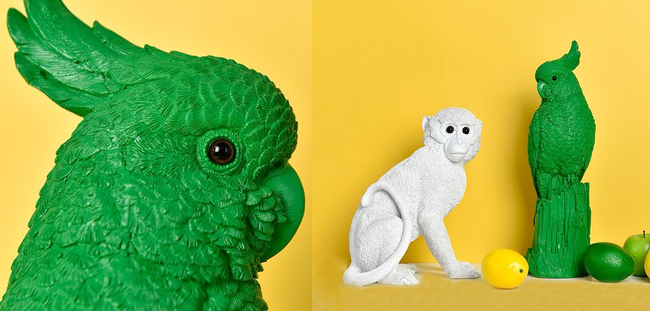 Статуэтка попугай Зеленый - Loft-Concept в Омске