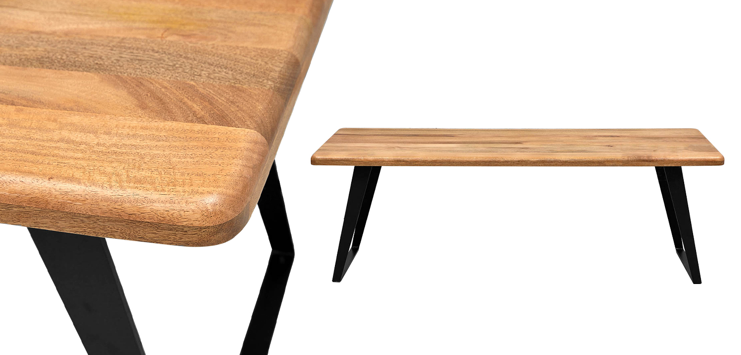 Обеденный стол с деревянной столешницей Ramu Wood Dinner Table - фото