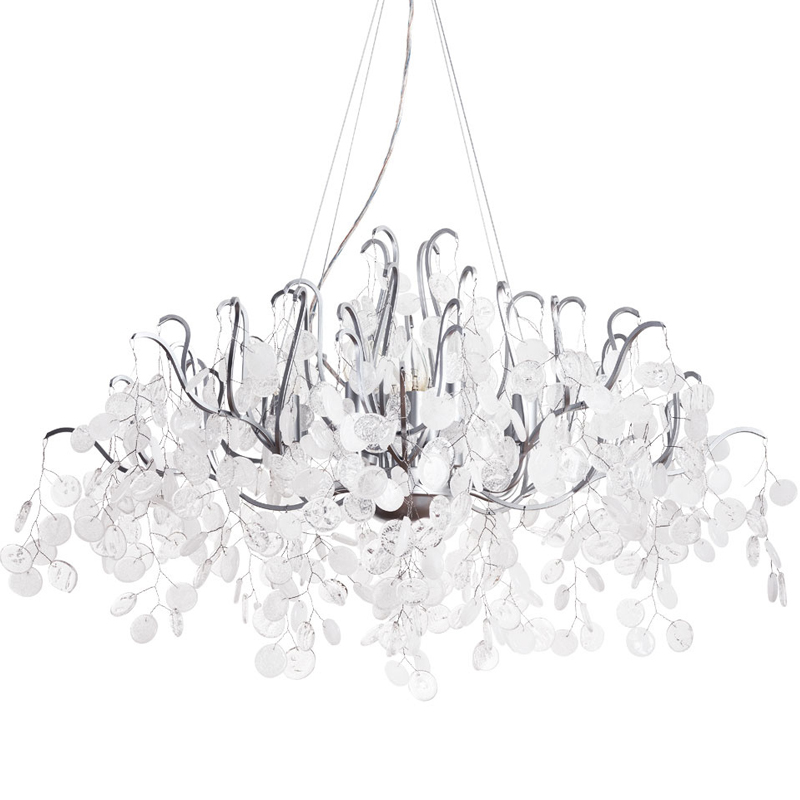 Люстра FAIRYTREE Chandelier Silver 100 Серебряный Прозрачное Стекло в Омске | Loft Concept 