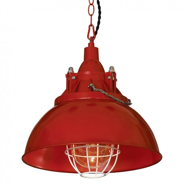 Подвесной светильник Firefighter Helmet Pendant Red Красный в Омске | Loft Concept 