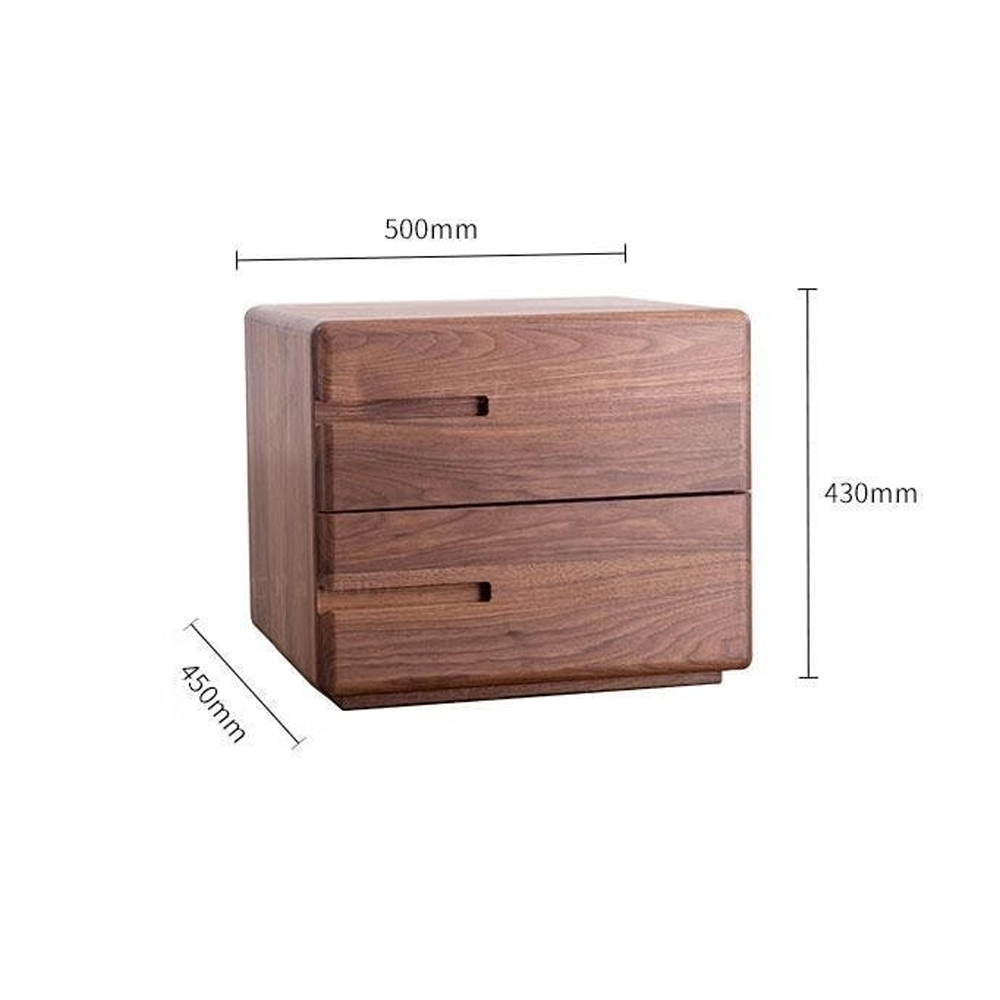 Прикроватный столик деревянный с 2-мя ящиками Moon Walnut Furniture Прикроватный столик деревянный с 2-мя ящиками Moon Walnut Furniture в Омске