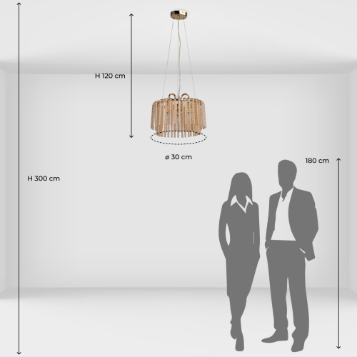 Люстра с подвесными рифлеными стеклянными трубками Nembus в Омске