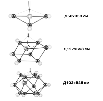 Люстра Molecule Gold Chandelier в Омске