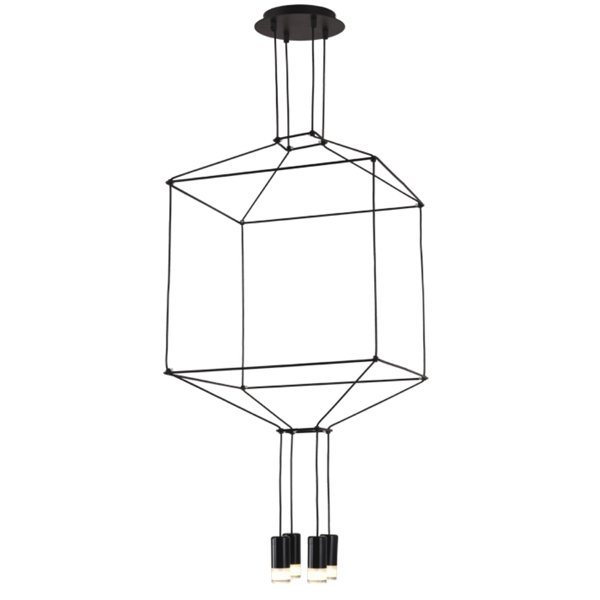 Vibia Wireflow Chandelier 0311 LED Suspension lam Черный в Омске | Loft Concept 