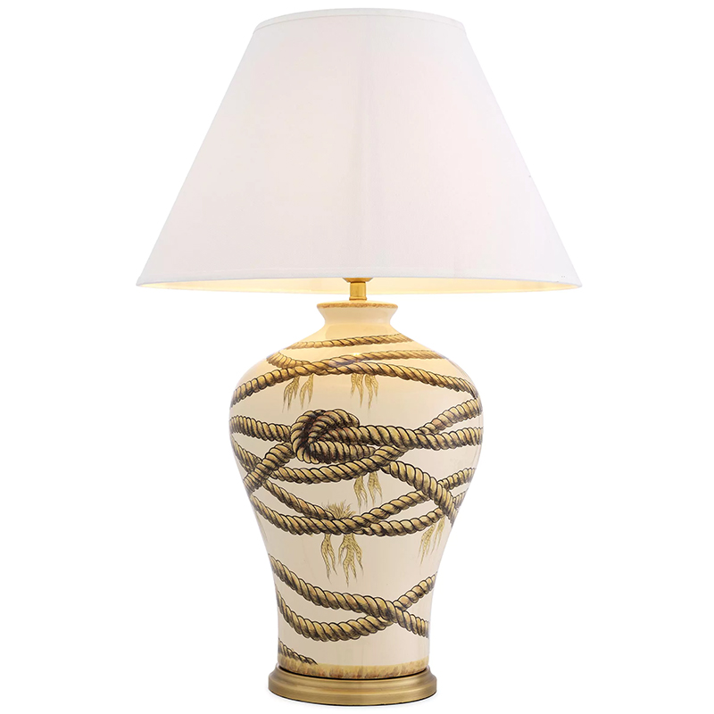 Настольная лампа Eichholtz Table Lamp Hernando Латунь Бежевый ivory ( слоновая кость ) в Омске | Loft Concept 