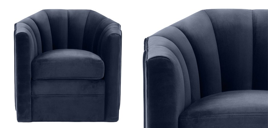 Кресло Eichholtz Chair Delancey Midnight Blue Кресло Eichholtz Chair Delancey Midnight Blue - Loft-Concept в Омске