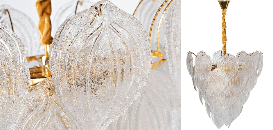 Люстра Textured Glass Chandelier Petal 10 Люстра Textured Glass Chandelier Petal 10 - Loft-Concept в Омске
